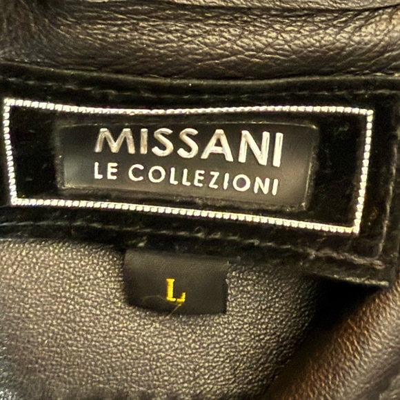 MISSANI LE COLLEZIONI Black Leather Reversible, Suede Jacket Zip Large - Picture 12 of 13